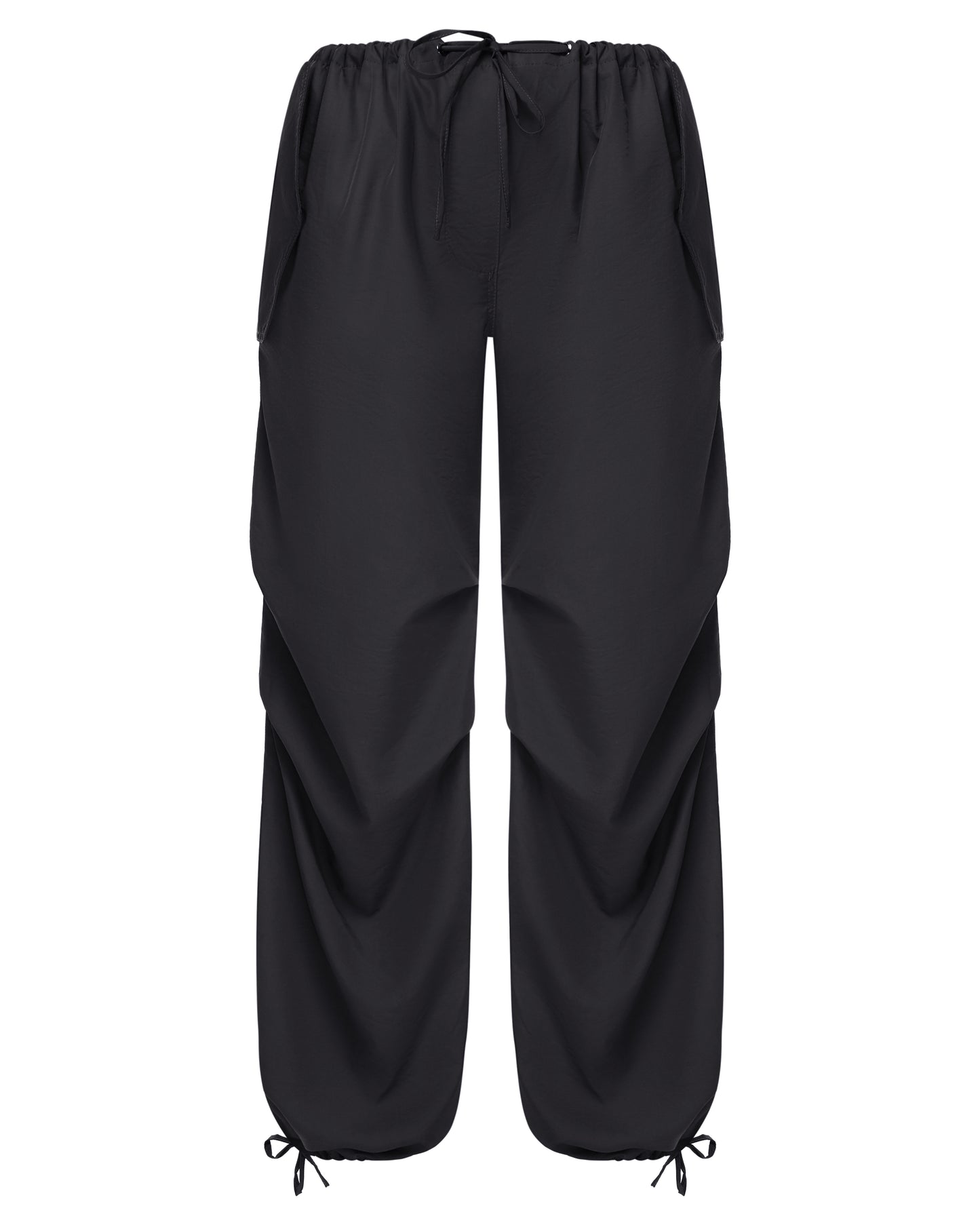 Black Cargo wide pants