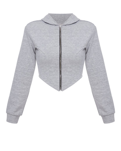 Grey Hoodie Zip