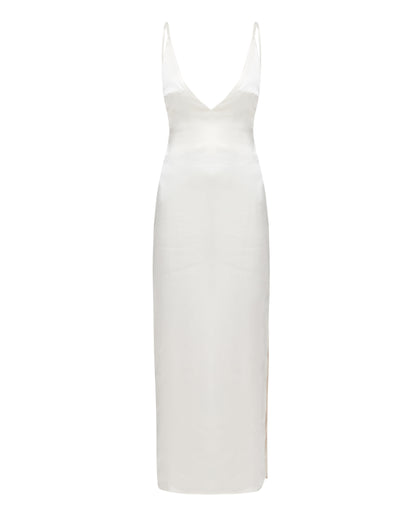 Milk Dress with a neckline