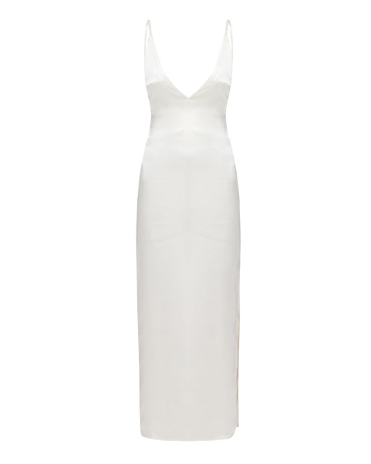 Milk Dress with a neckline