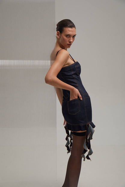 Denim Carmen Dress