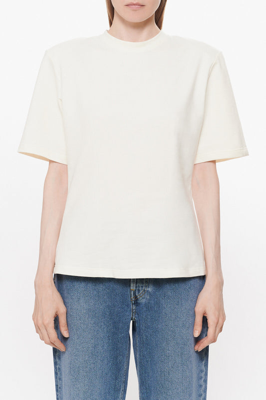 White T-shirt with shoulders