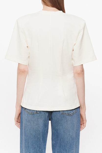 White T-shirt with shoulders