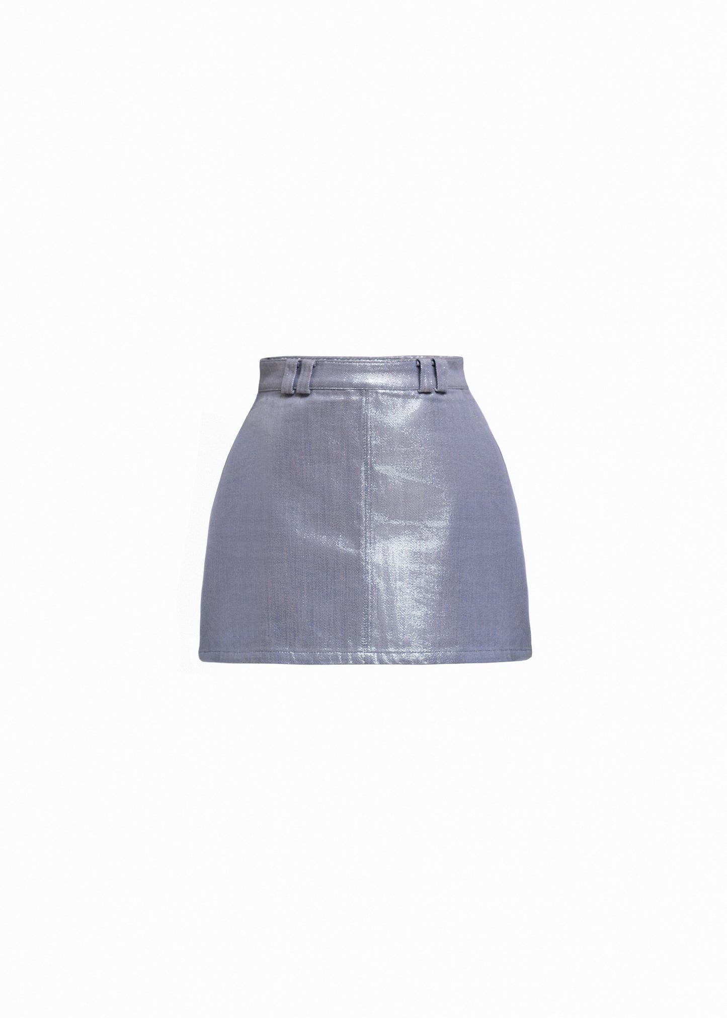 Metal denim skirt