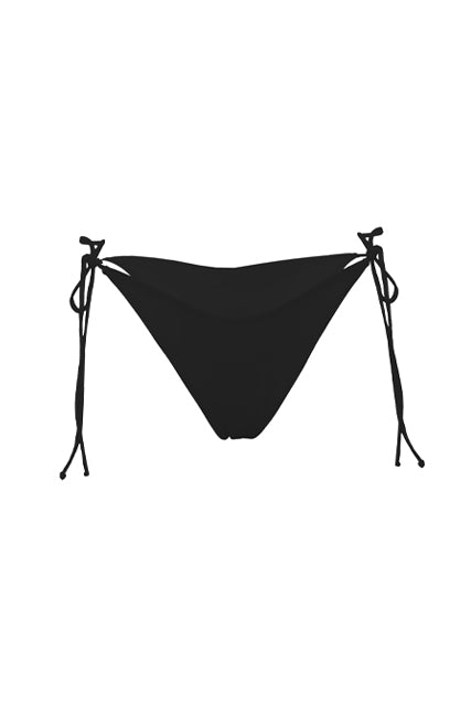 Low "seagull" swimming trunks with thin ties, Black