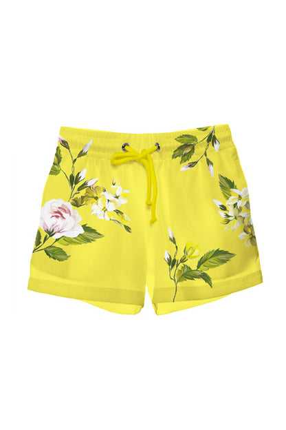 Children's Shorts with pocket, Peonies