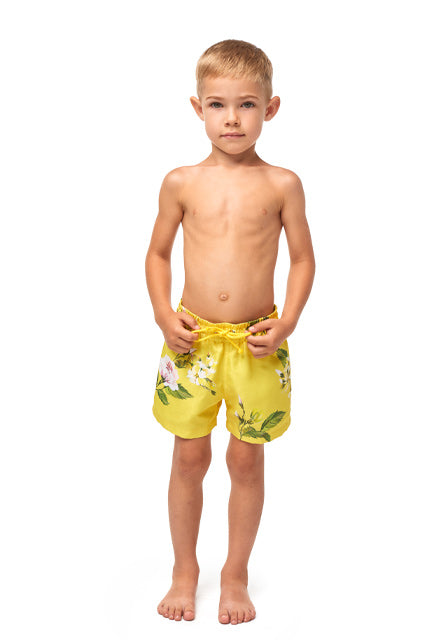 Children's Shorts with pocket, Peonies