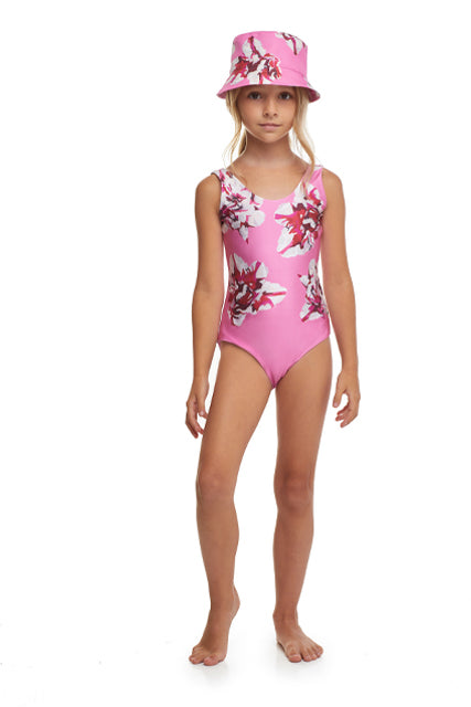 One-piece children's swimsuit, Carnaval in Nice